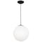 Access Lighting Pearl, Pendant, Matte Black Finish, Opal Glass 23944-MBL/OPL - alternate 5